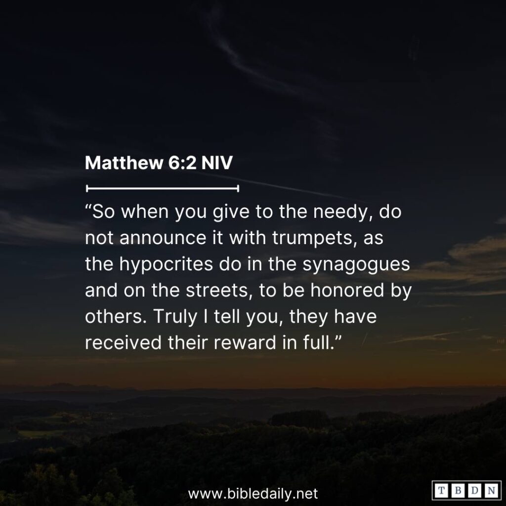 Devotional - Hide Your Generous Deeds