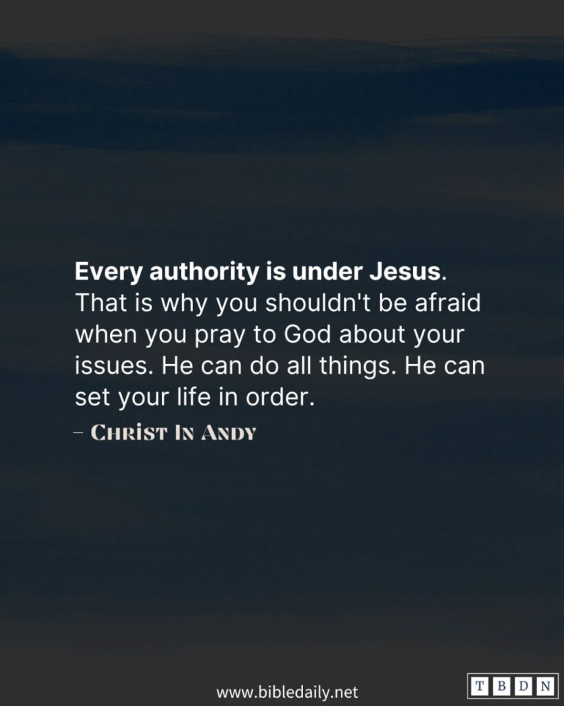 Devotional - Jesus Has Authority Over Everything