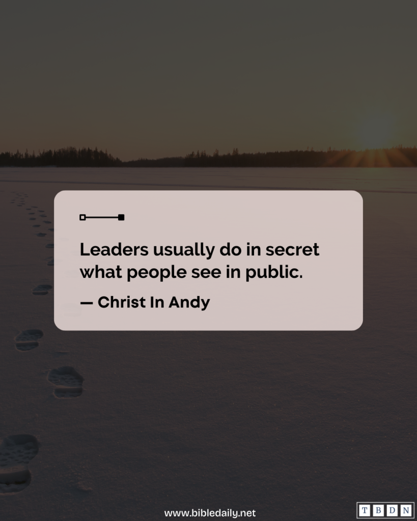 Devotional - Lead Your Generation by Example