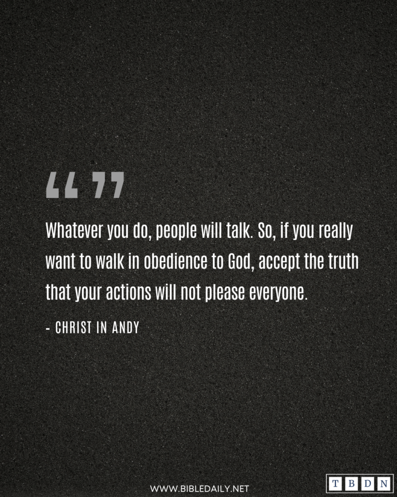 Devotional - Focus on Pleasing God and Not Men