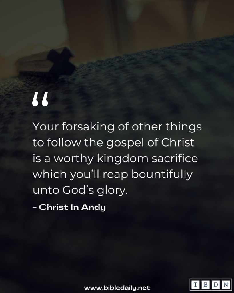 Devotional - A Worthy Kingdom Sacrifice