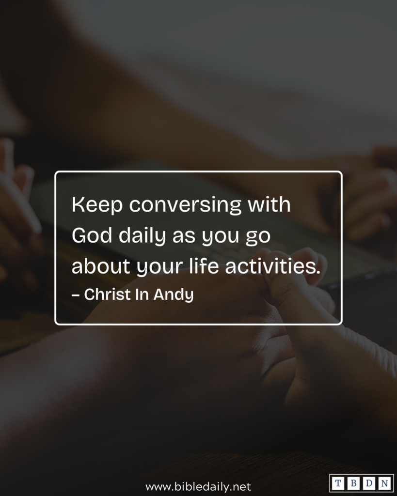 Devotional - Be in the Mood of Prayer Always