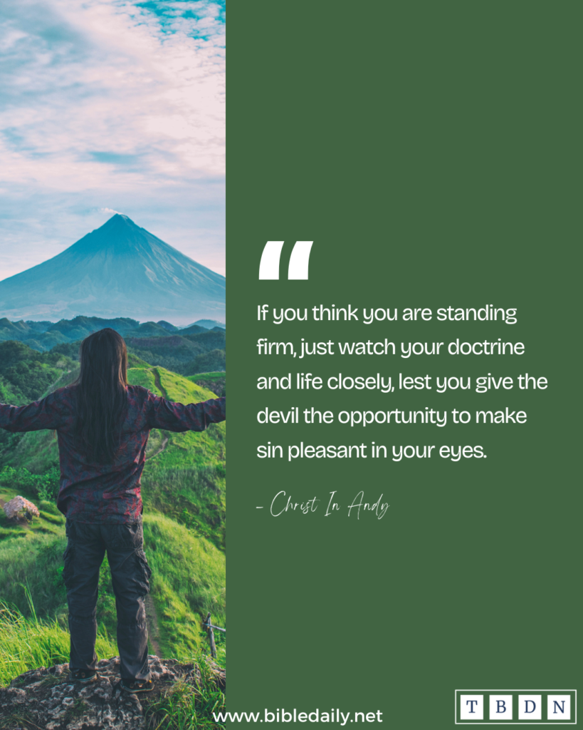 Devotional - If You Think You Are Standing Firm