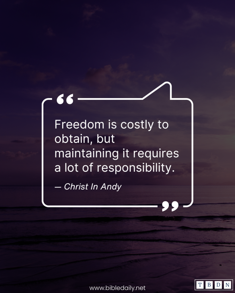 Devotional - Manage Your Freedom in Christ