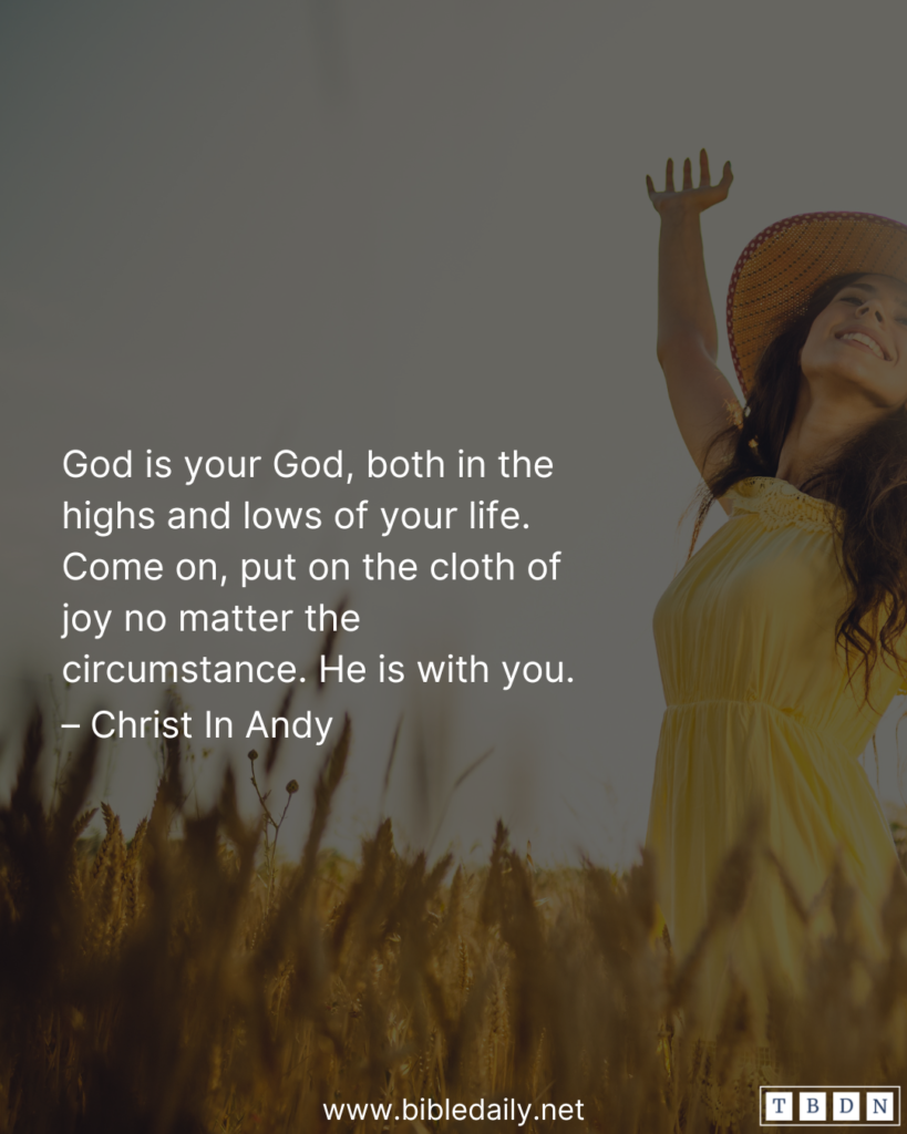 Devotional - Put on the Cloth of Joy No Matter the Circumstance