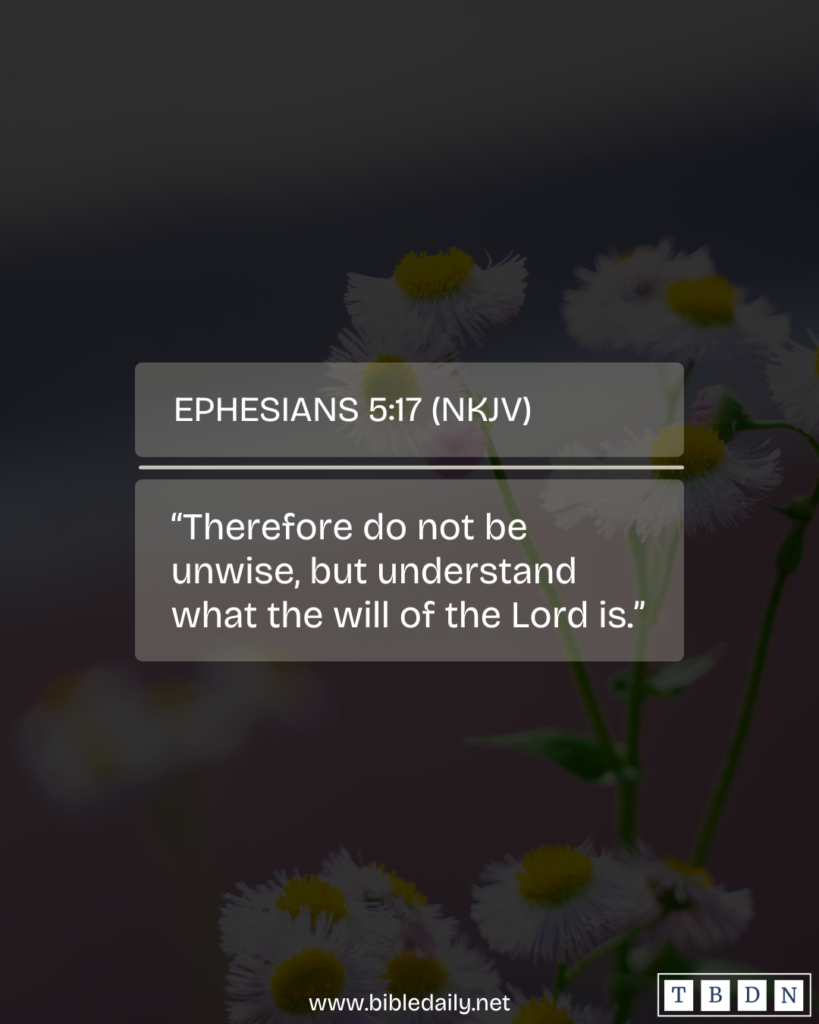 Devotional - Understand What the Will of The Lord Is