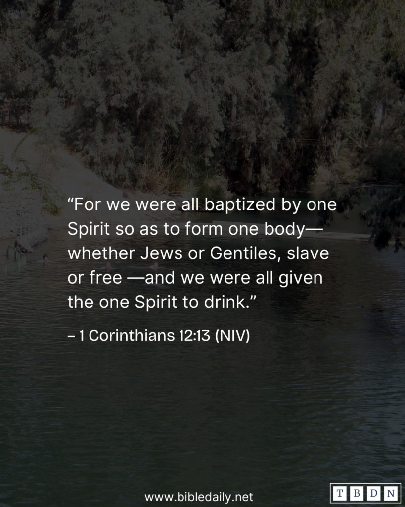 Devotional - We Are All Baptised by One Spirit