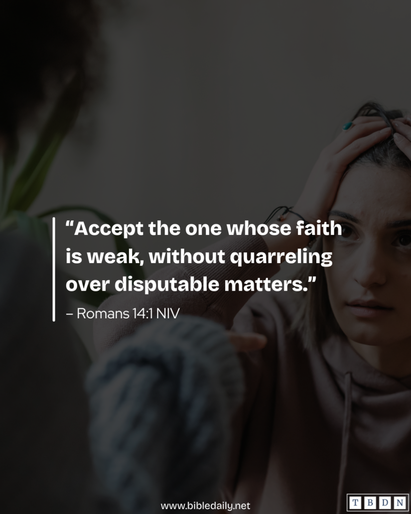 Devotional - Don’t Quarrel Over Disputable Matters