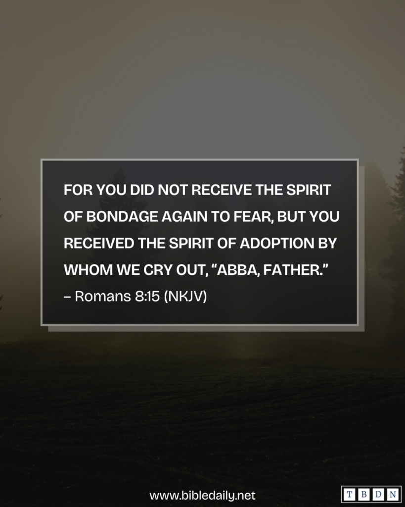 Devotional - Receiving the Holy Spirit in You Gives You Adoption to Sonship