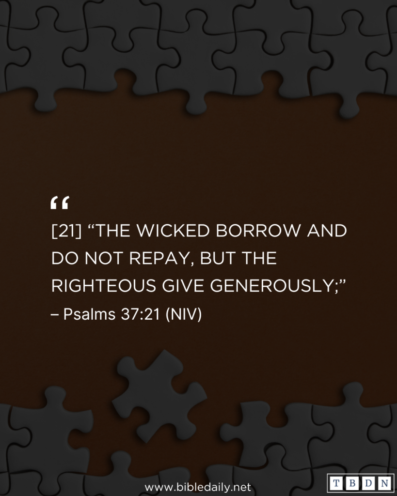 Devotional - The Wicked Borrow and Do Not Repay