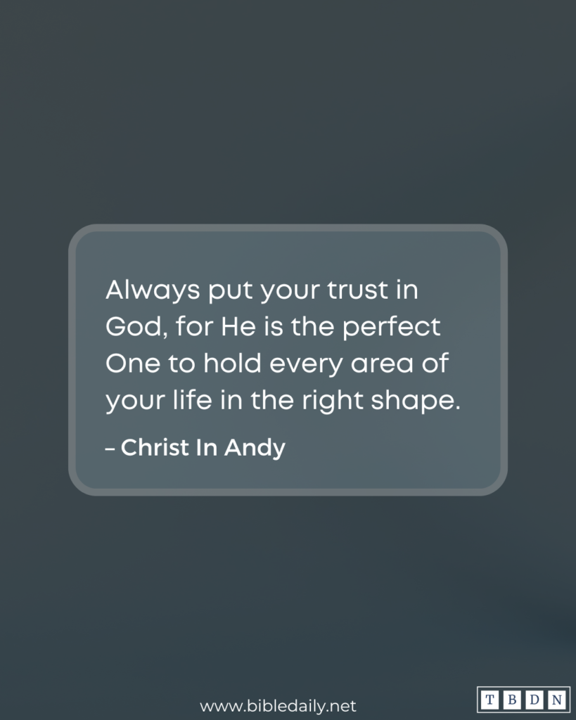 Devotional - Always Put Your Trust in the Lord