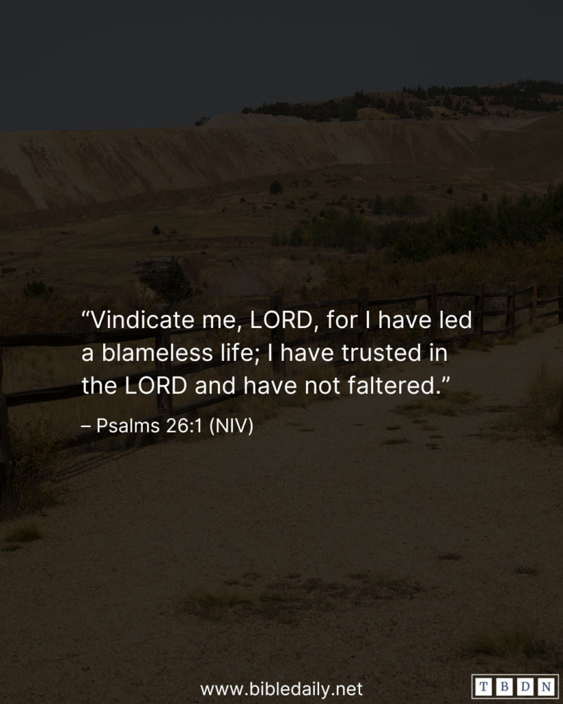 Devotional - Ask the Lord to Vindicate You If You Have a Clean Life