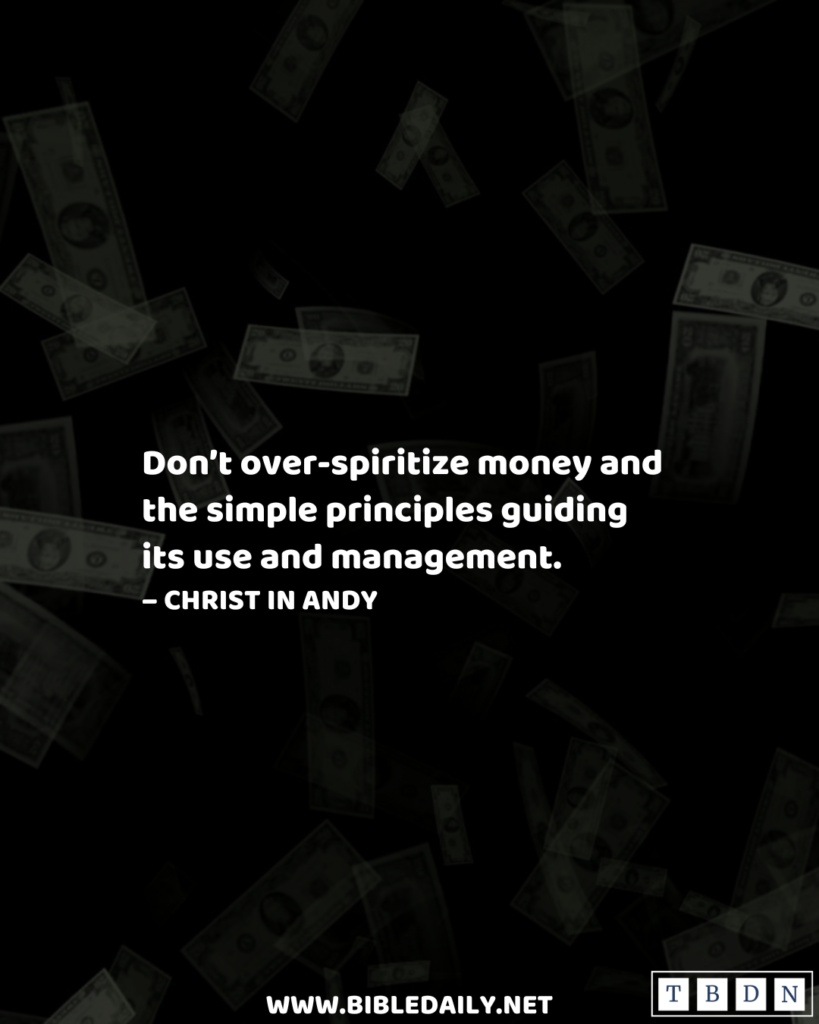 Devotional - Use Money Wisely but Don't Love It