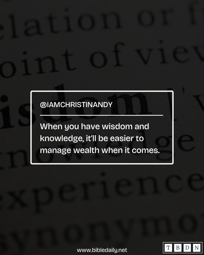 Devotional - Ask for Wisdom Instead of Wealth