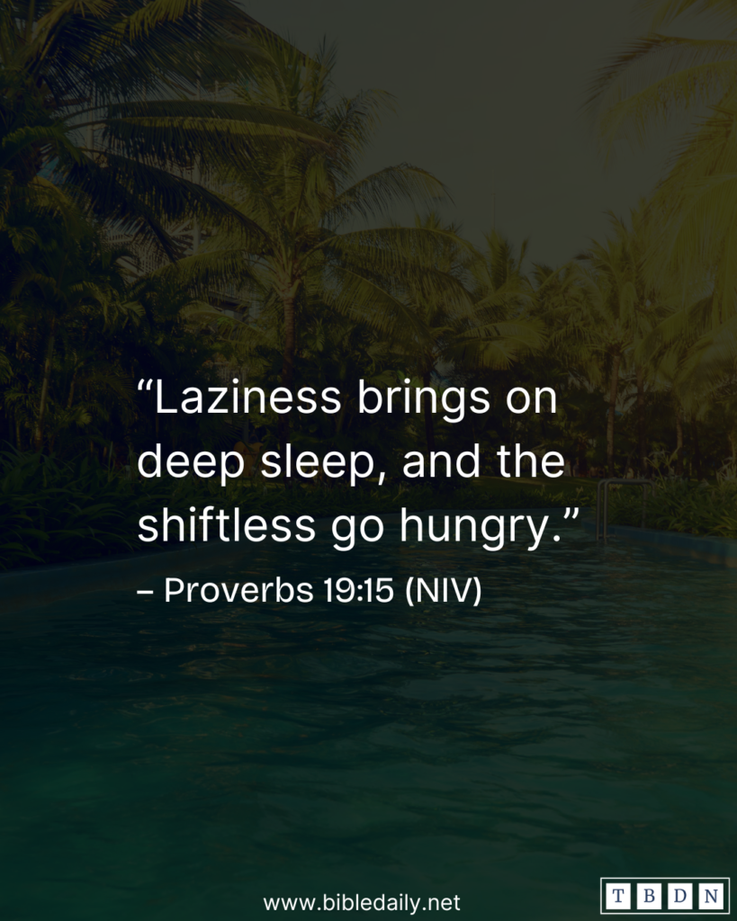 Devotional - Laziness Brings on Deep Sleep