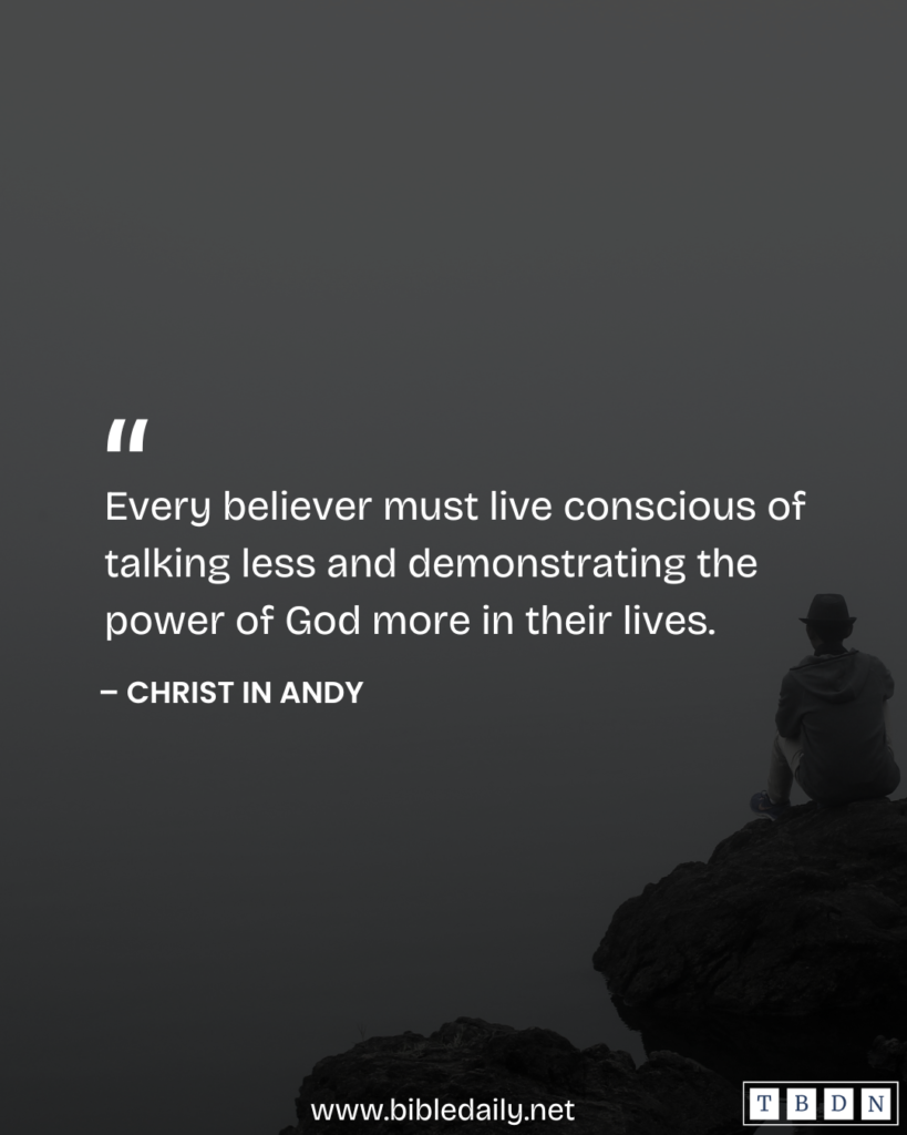 Devotional - The Kingdom of God Is Not a Matter of Talk