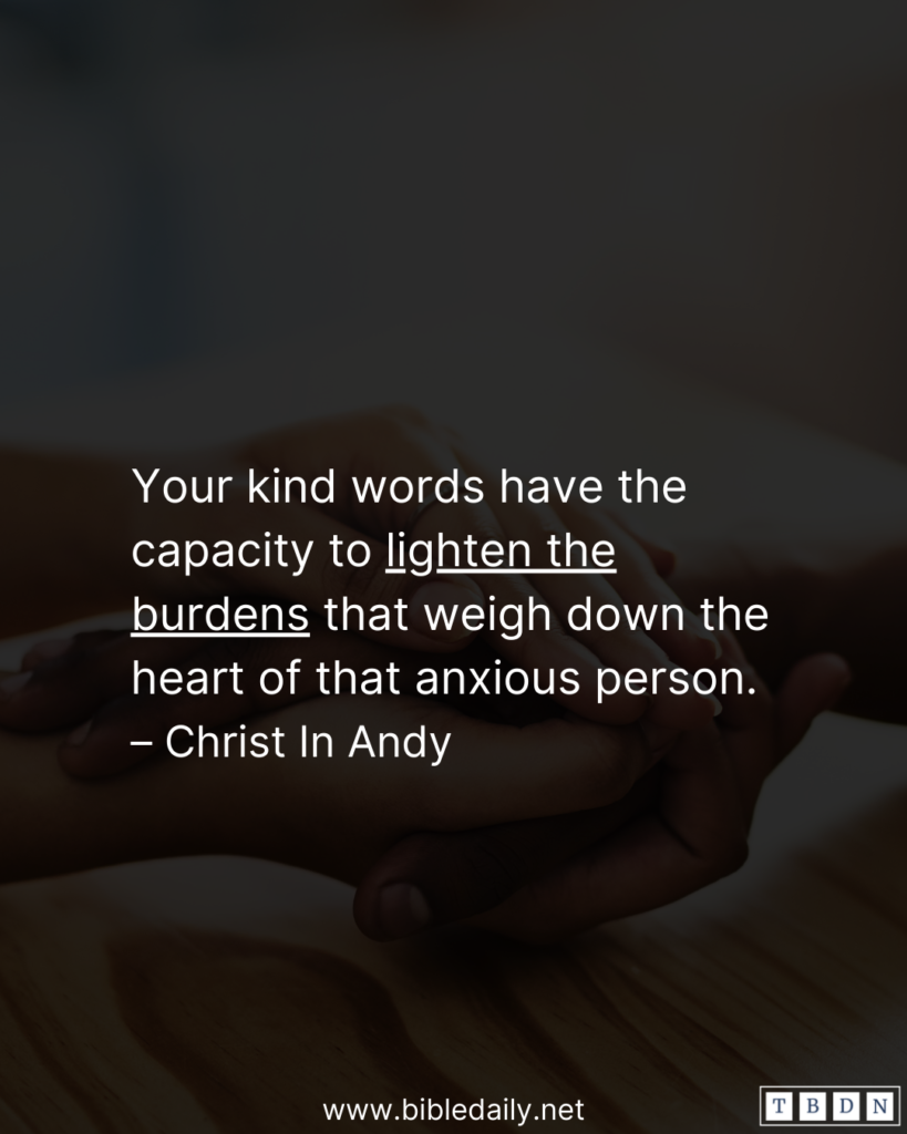 Devotional - Anxiety Weighs Down the Heart