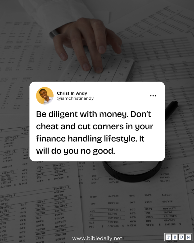 Devotional - Be Diligent with Money