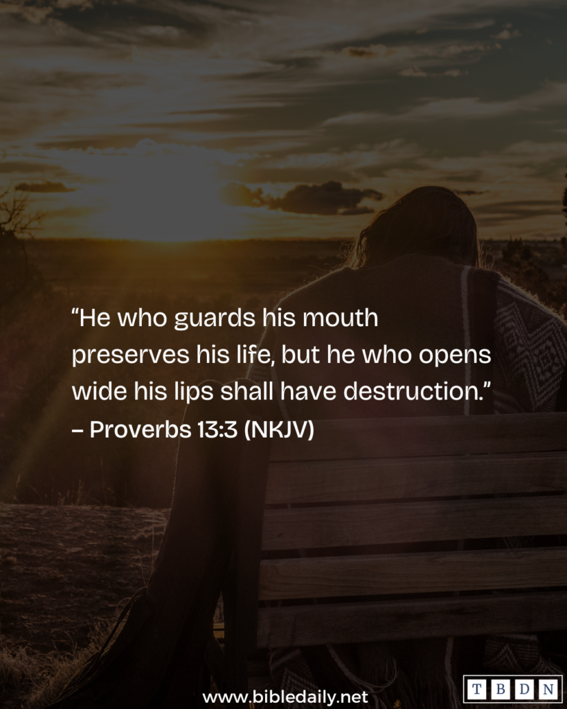 Devotional - Guard Your Lips to Preserve Your Life