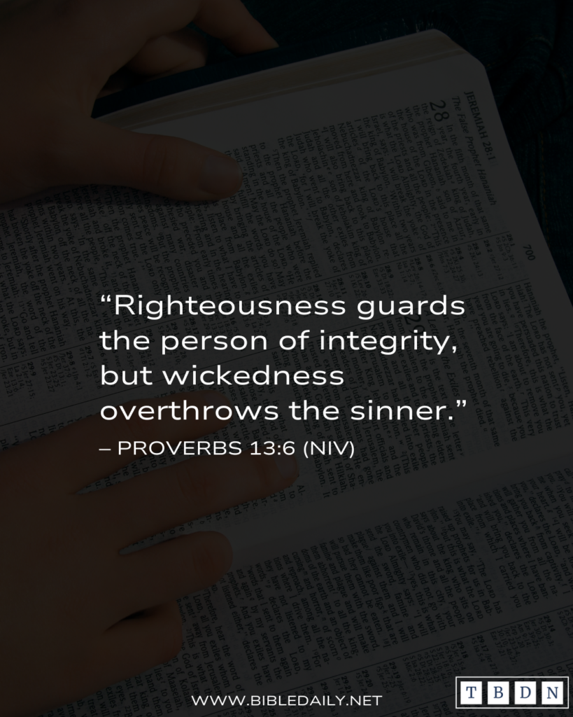 Devotional - Righteousness Guards a Person of Integrity