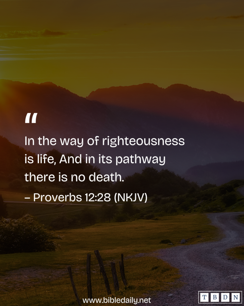 Devotional - There Is Life in the Way of Righteousness