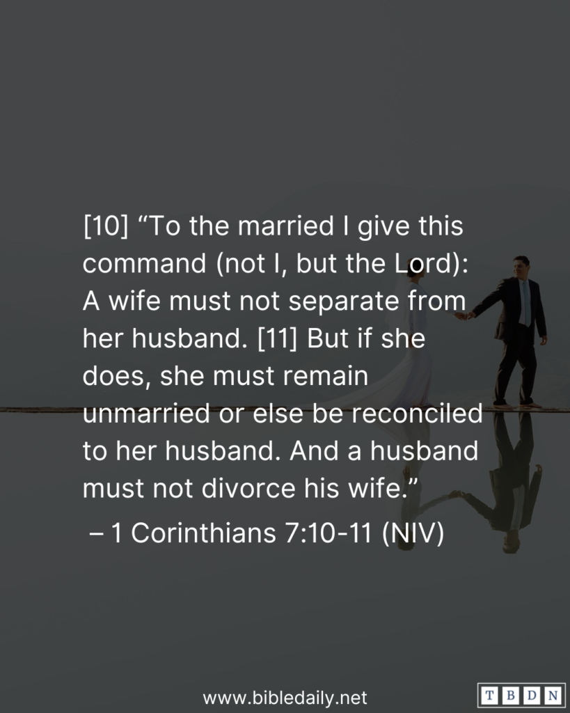 Devotional - A Wife Must Not Separate from Her Husband
