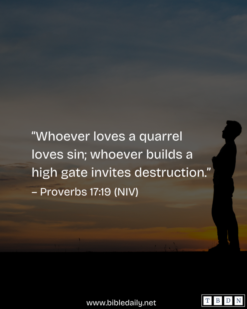 Devotional - Don't Love Quarrel Else You'll Keep Speaking Unwholesome Words