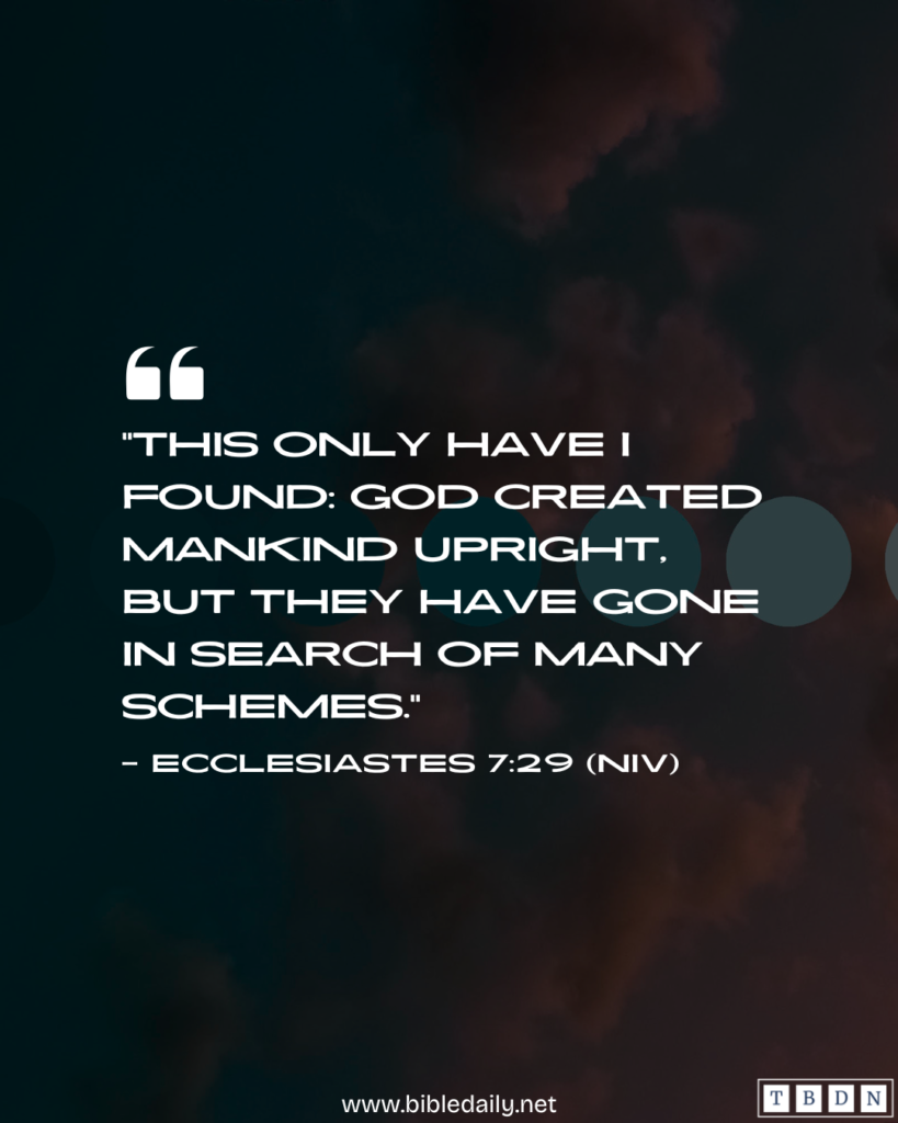 Devotional - God Created Mankind Upright