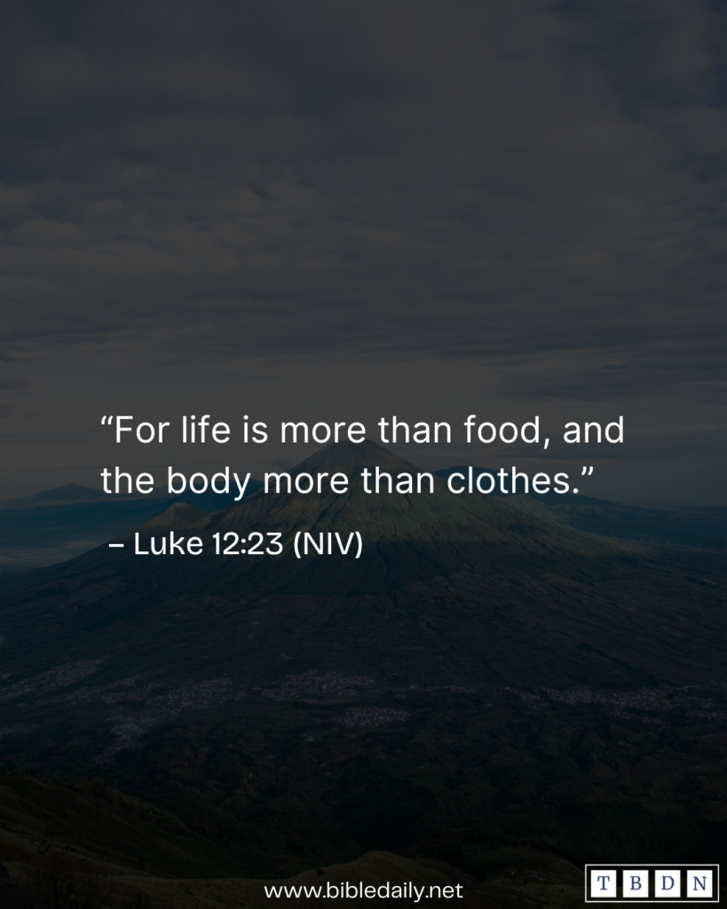 Devotional - Life Is More than Food