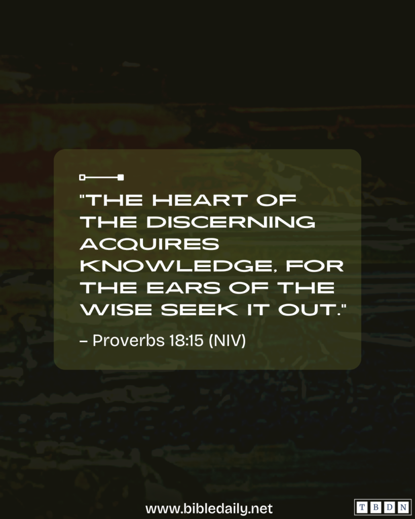 Devotional - The Heart of the Discerning Acquires Knowledge