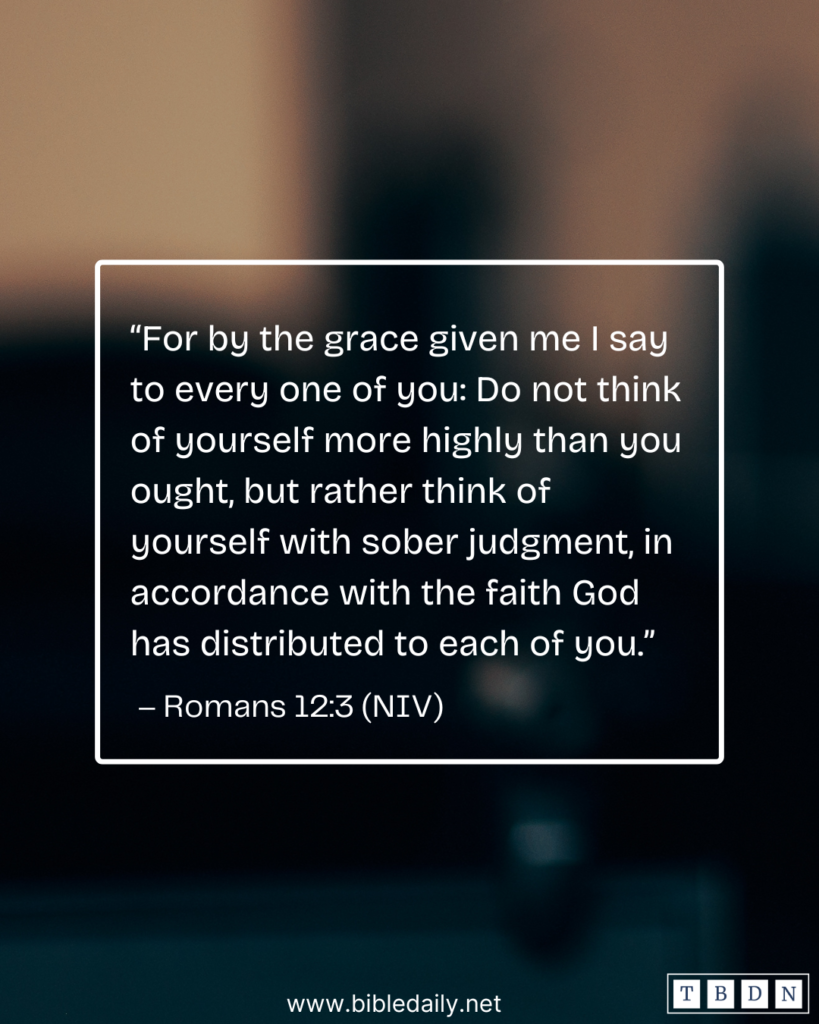 Devotional - Think of Yourself With Sober Judgment