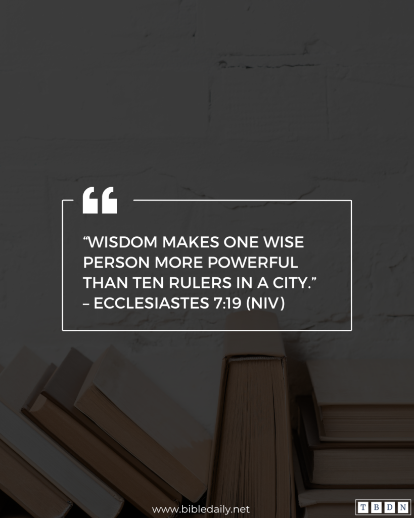 Devotional - Wisdom Makes a Person Very Powerful