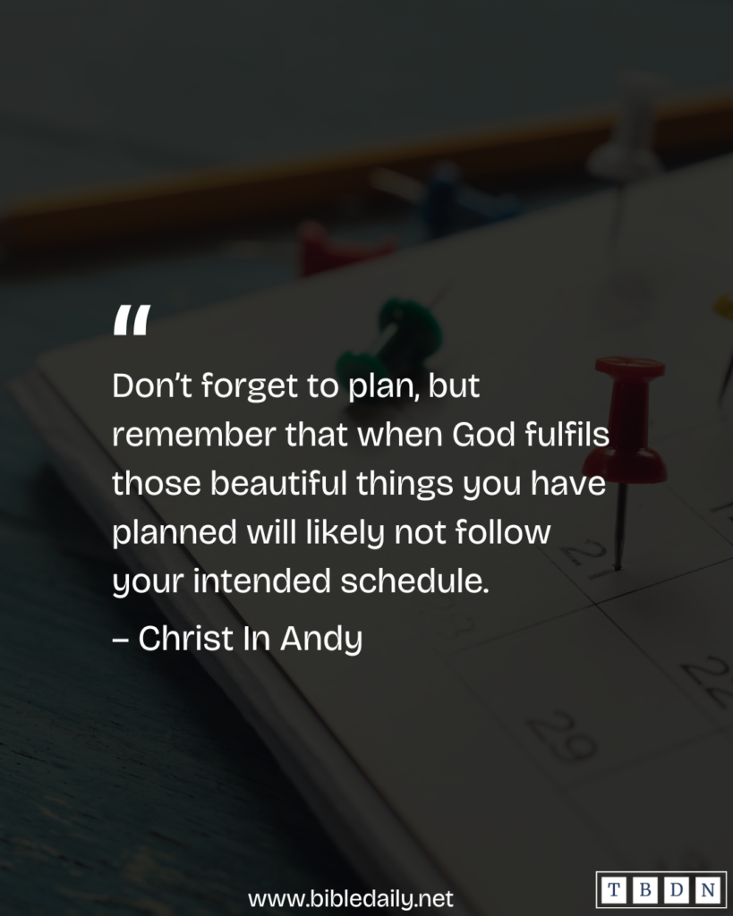 Devotional - Balance Your Plan with Your Trust in God