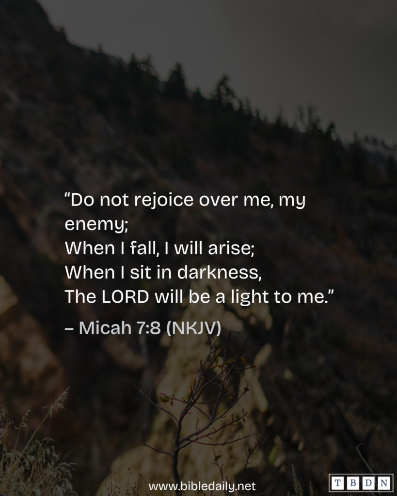 Devotional - Do Not Rejoice Over Me, My Enemy
