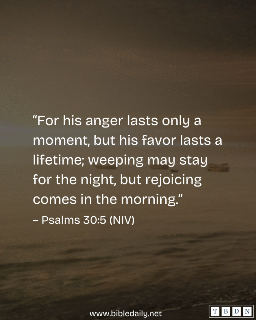 Devotional - God's Anger Lasts Only for a Moment