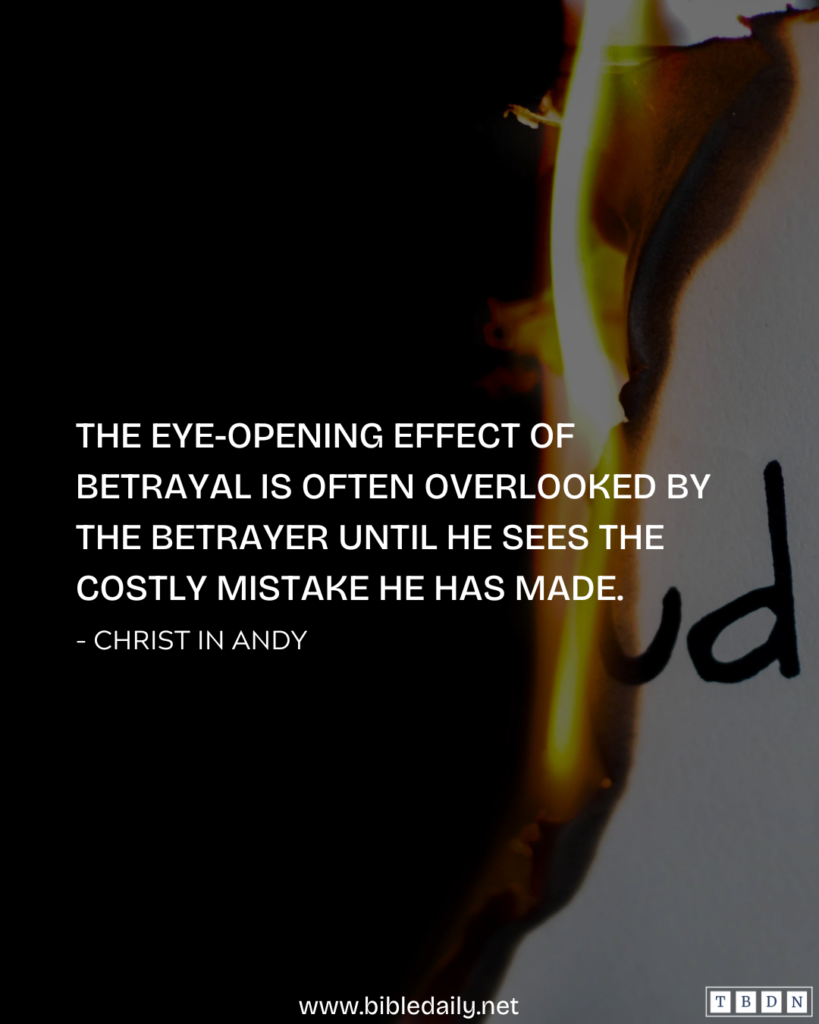 Devotional - The Eye-Opening Effect of Betrayal