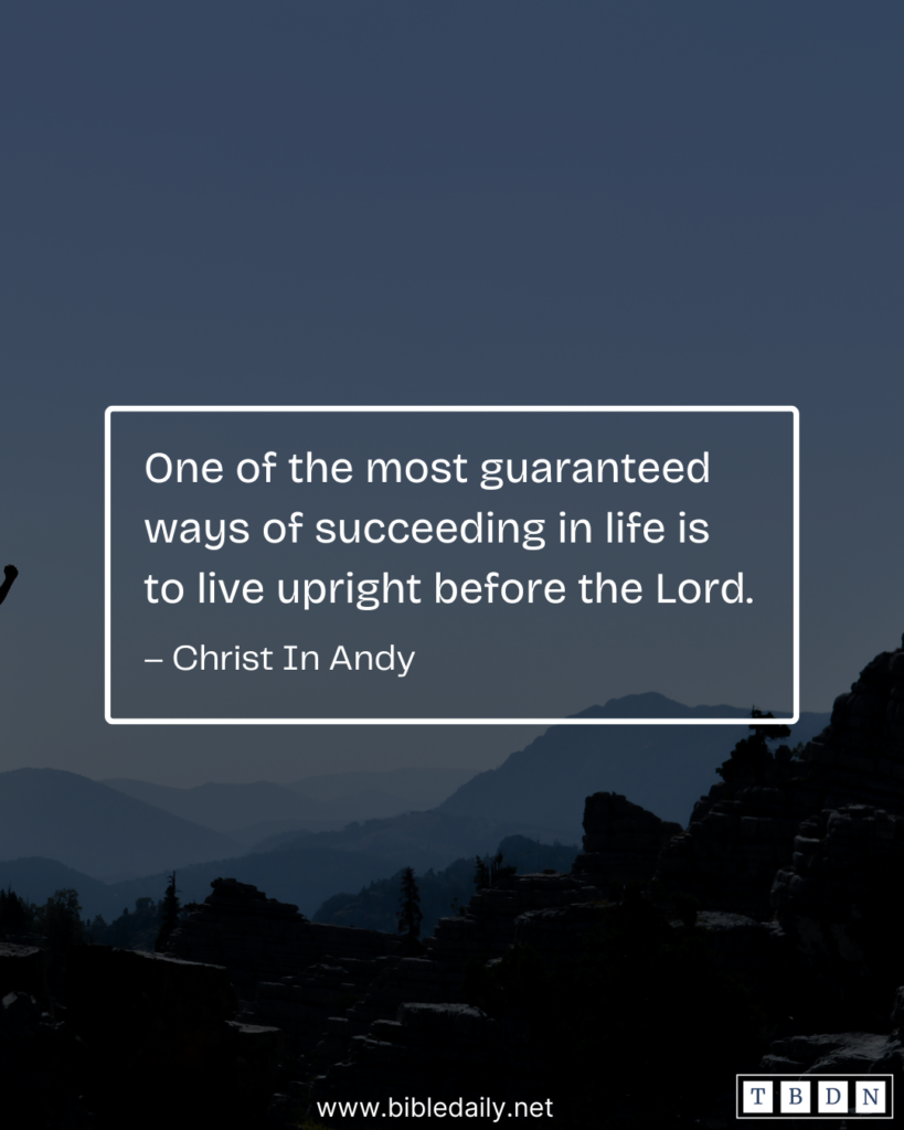 Devotional - The Path of the Upright Is a Highway