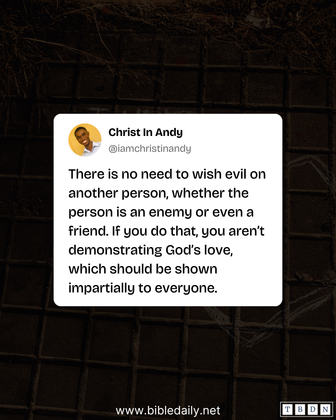 Devotional - There Is No Need to Wish Evil on Another Person