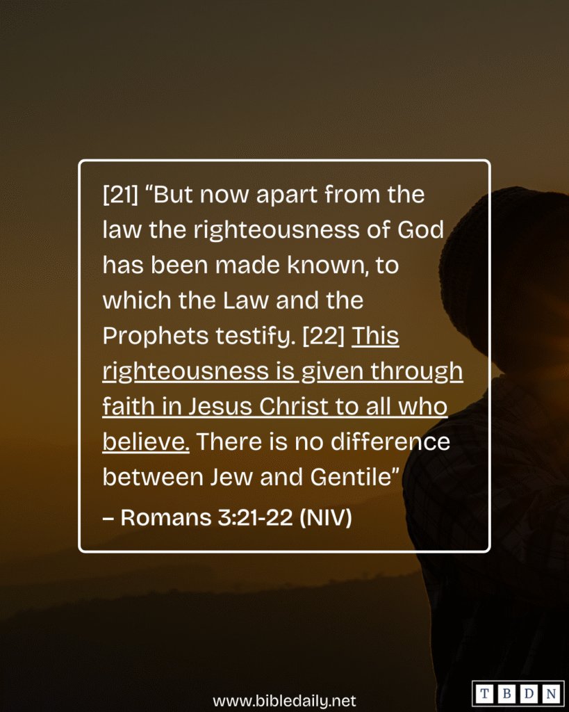 Devotional - God's Righteousness Is Given Through Faith in Jesus Christ