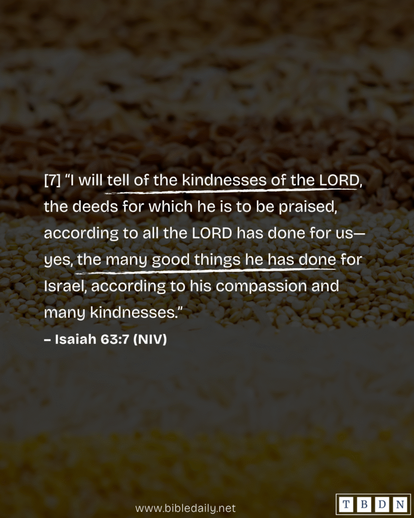 Devotional - Tell of the Kindnesses of The Lord