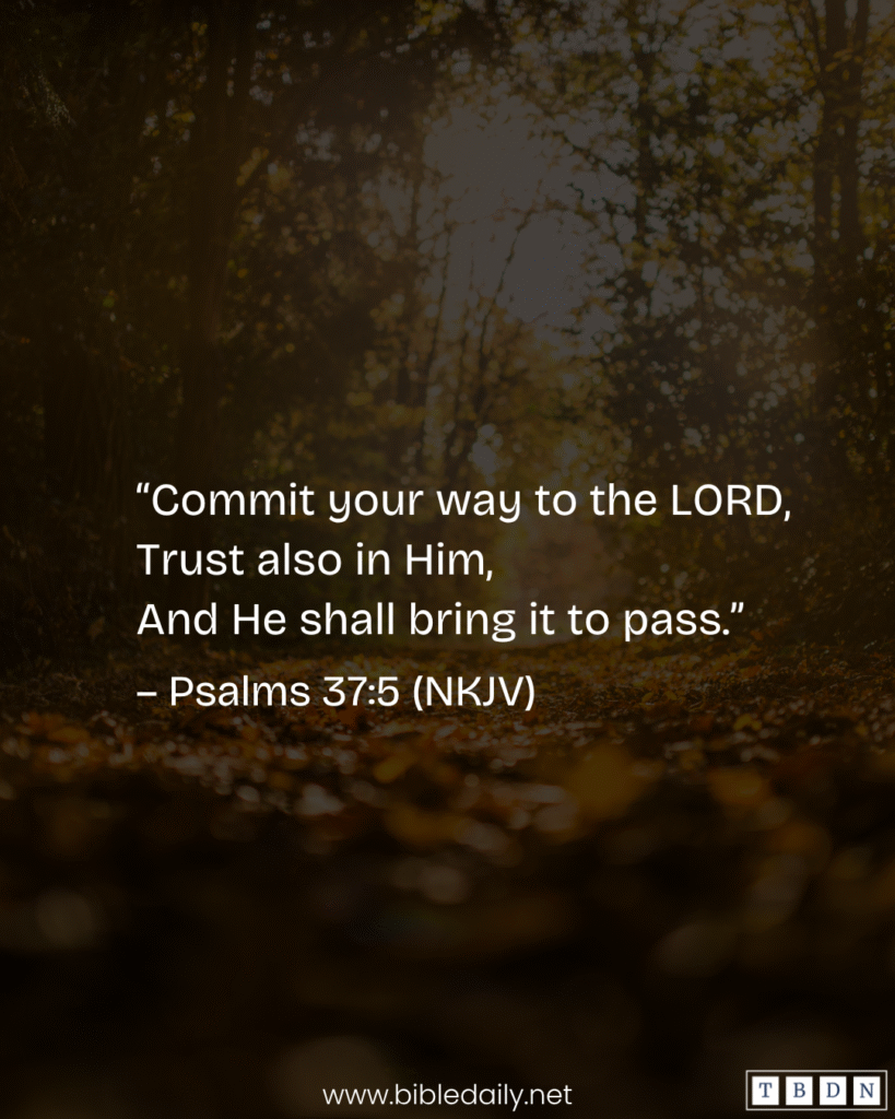 Devotional - Commit Your Way to the Lord