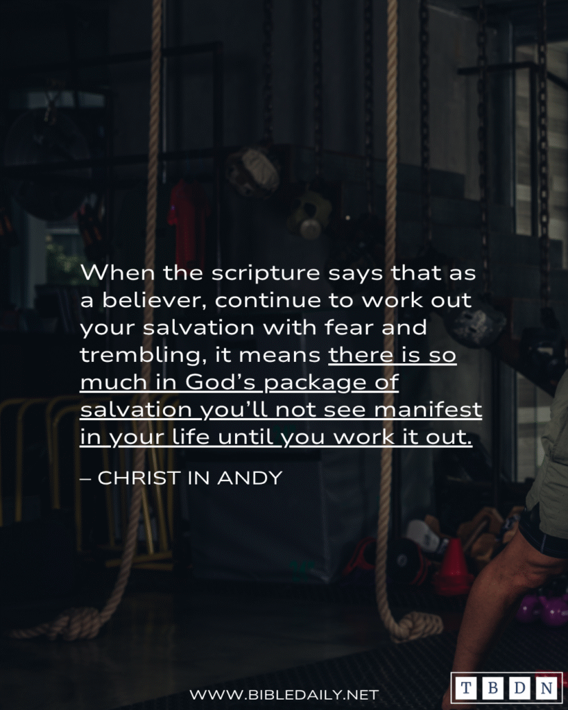 Devotional - Continue to Work Out Your Salvation
