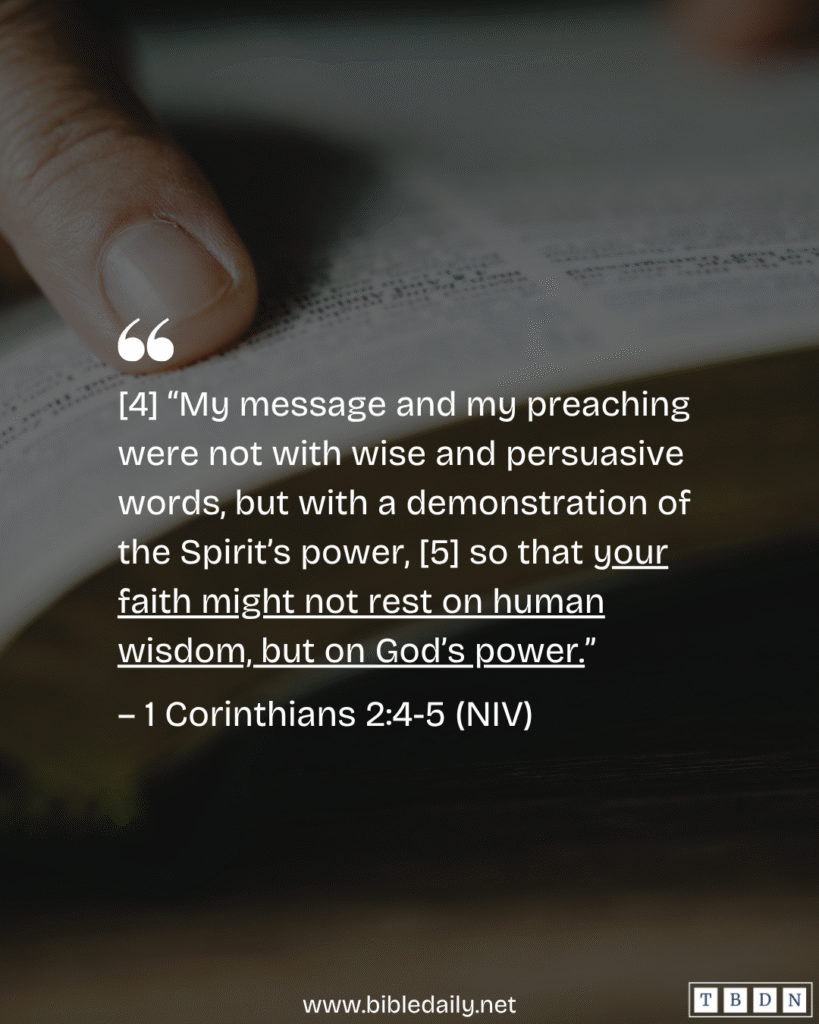 Devotional - Don't Let Your Faith Rest in Human Wisdom
