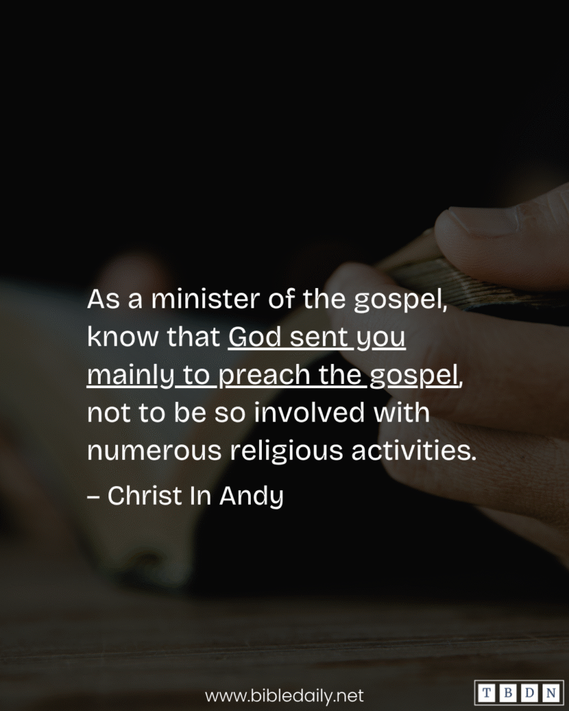 Devotional - God Sent You to Preach the Gospel
