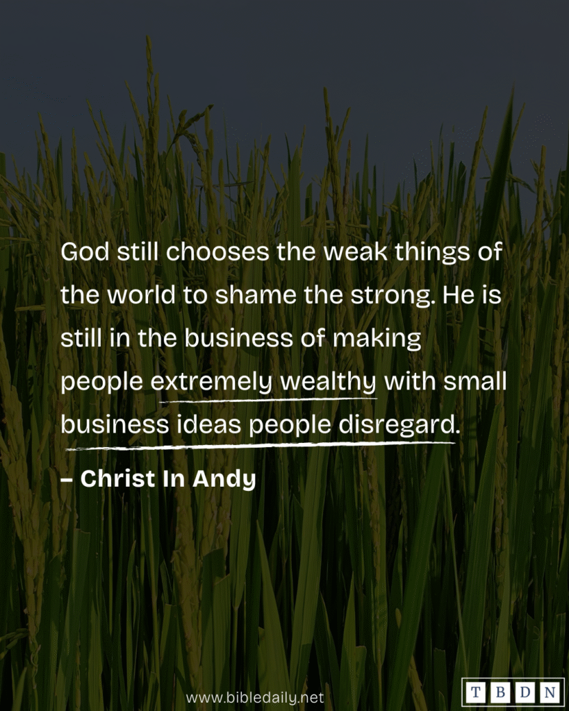 Devotional - God Still Chooses the Weak Things of the World to Shame the Strong