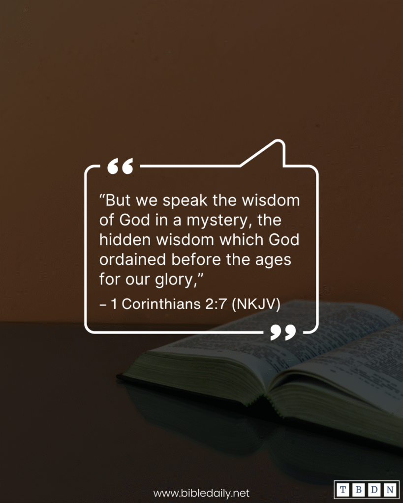 Devotional - God's Wisdom Has Been Ordained for Our Glory