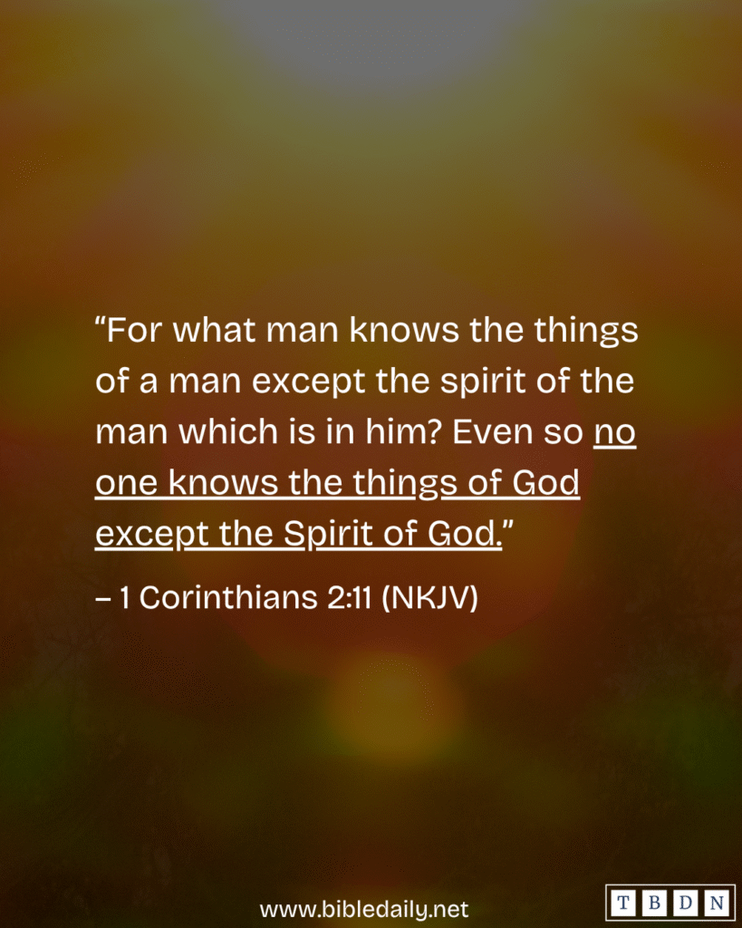 Devotional - The Holy Spirit Knows the Thoughts of God